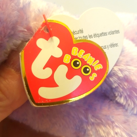 NWT Ty Beanie Boo Purple Cassidy the Kitty Cat Plush Toy - Picture 6 of 10